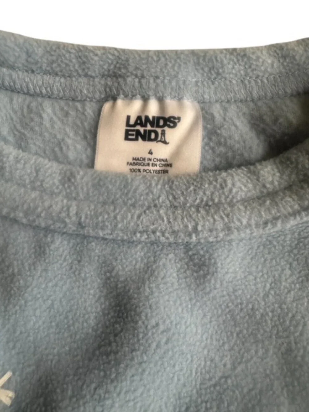 Lands End YETI to PARTY Size 4 Fleece PJs